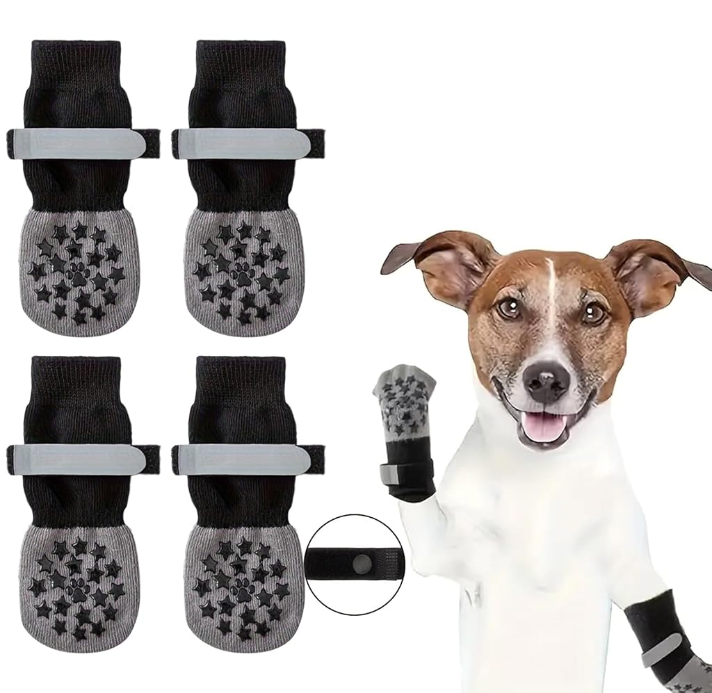 Qpets® Non Slip Dog Socks, L Qpets® Non Slip Dog Socks, L